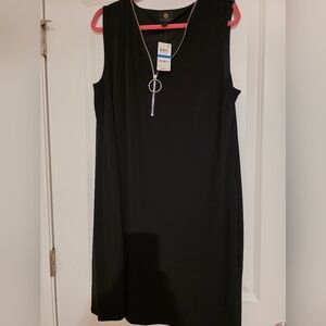 JM Collection Black Sleeveless Midi Dress